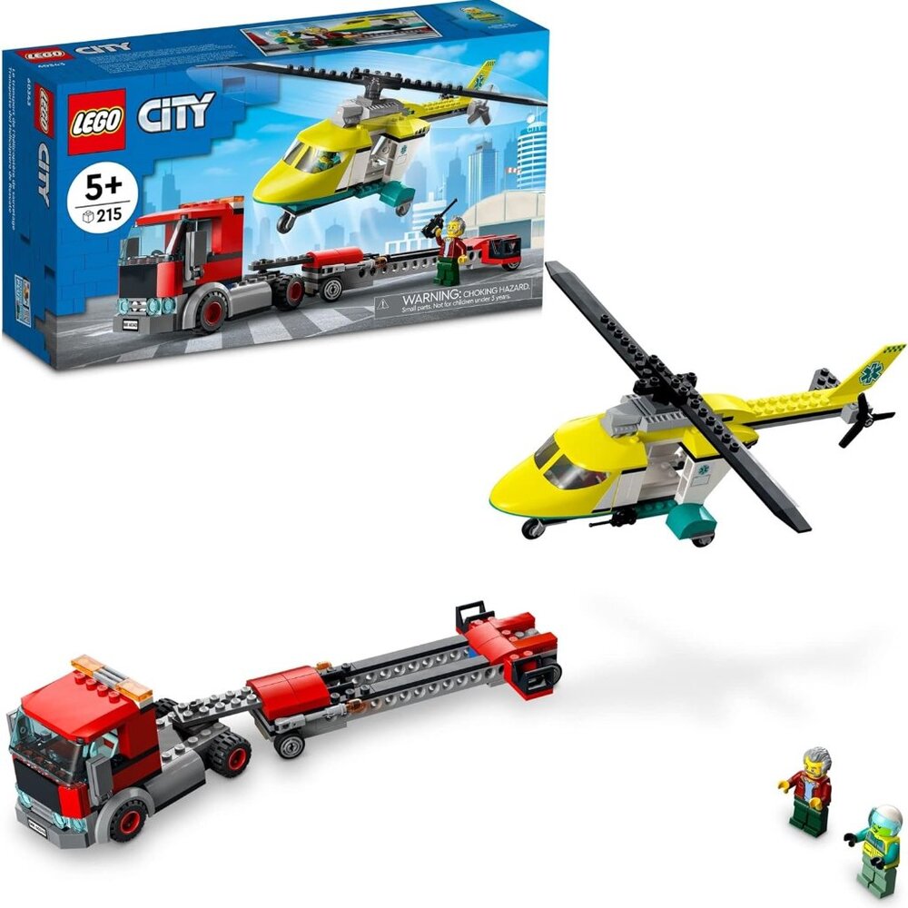 LegoCity Rescue Helicopter Transport Great Vehicles 60343  Brand New